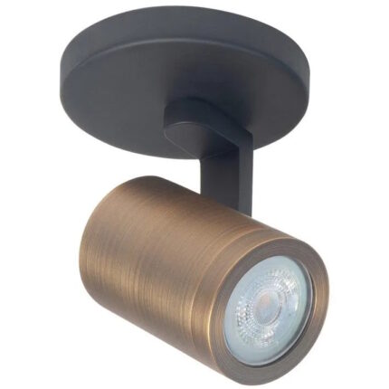 Spot zwart-brons Halo 1 lichts