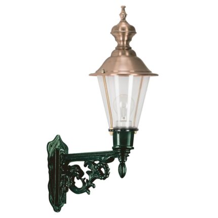 Buitenlamp Urk groen-koper H56cm