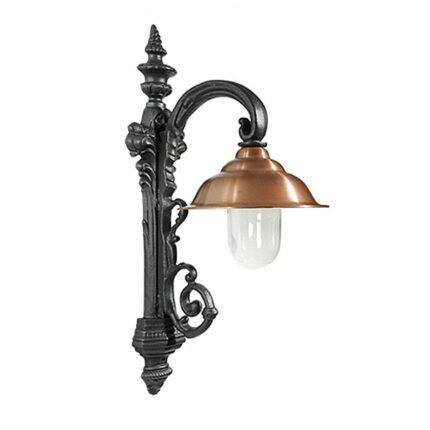 Buitenlamp Calais zwart-koper H68cm