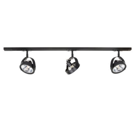 Railsysteem zwart Track S7003 3-lichts
