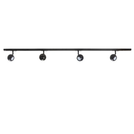 Railsysteem zwart Track S7013 4-lichts
