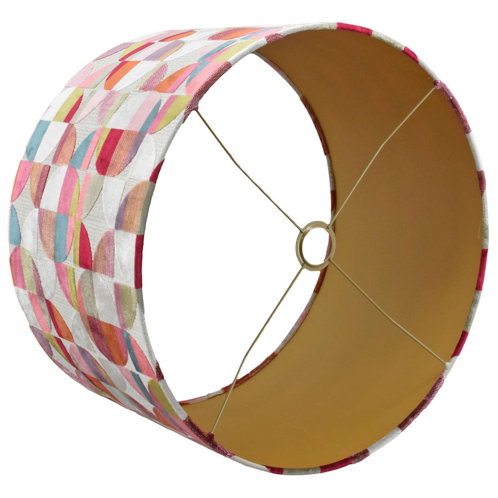 Lampenkap fluweel cilinder Delaunay detail