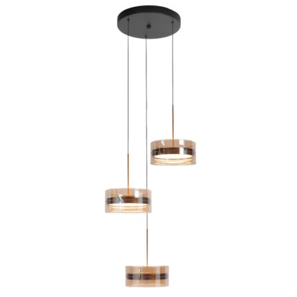 Hanglamp brons Enzo 3 lichts