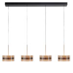 Hanglamp brons Enzo 4 lichts