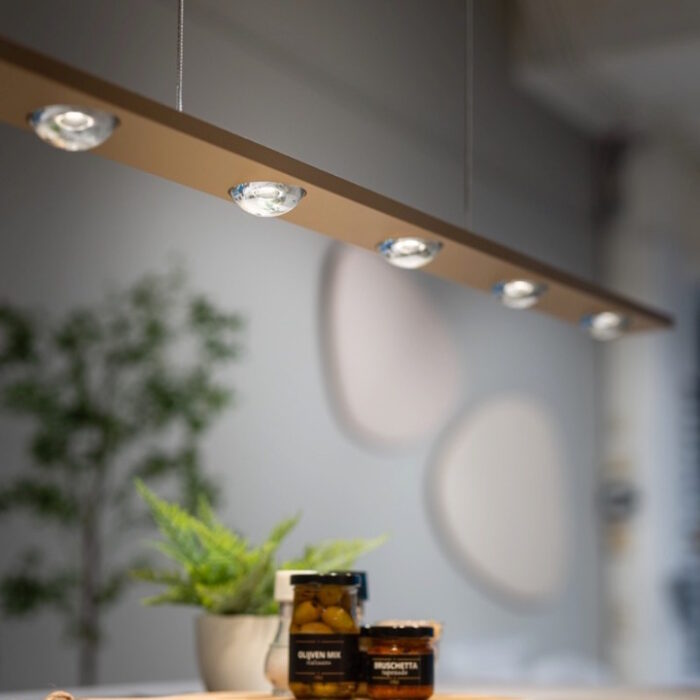 Hanglamp bruin Jake LED sfeer