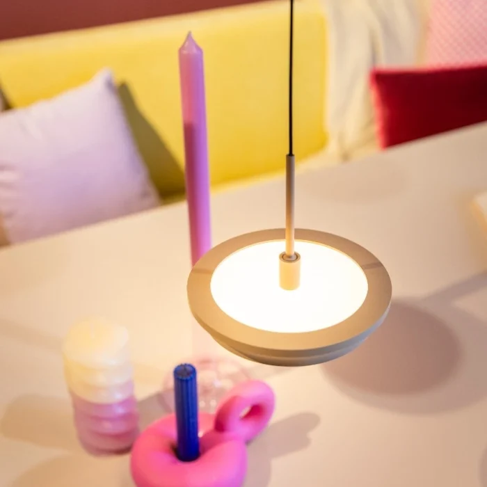 Hanglamp zand Desiree 1 lichts sfeer