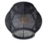 Plafondlamp zwart Fabric Ø33cm
