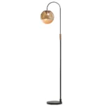 Vloerlamp brons glas Yvonne H180cm