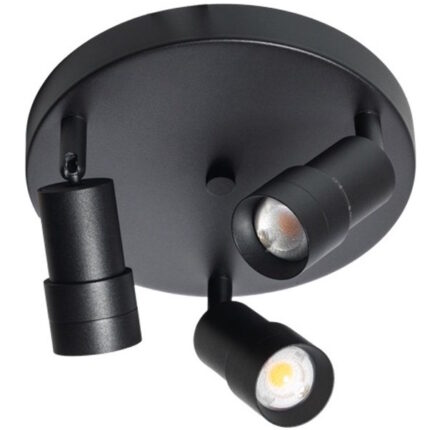 spot zwart Liam LED 3 lichts