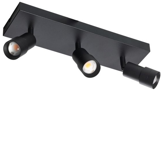 spot zwart Liam LED balk 3 lichts