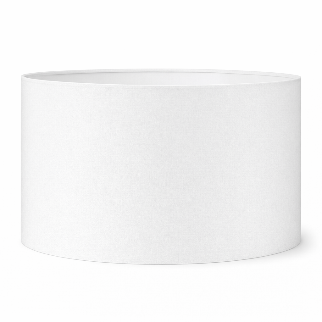 Lampenkap wit katoen cilinder Chintz 01