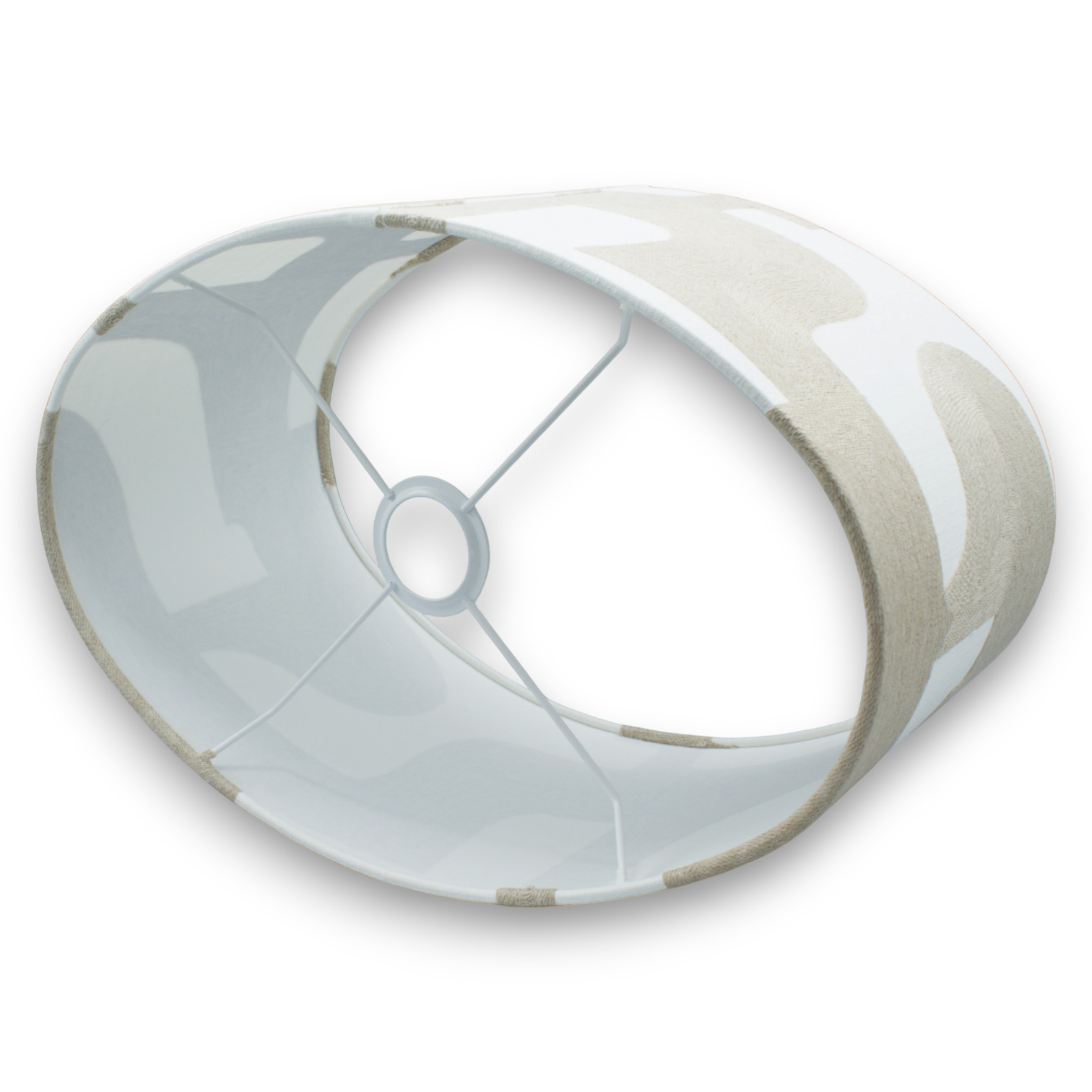 Lampenkap beige katoen cilinder ovaal New Look detail