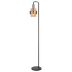 Vloerlamp zwart koper Marrone 168cm