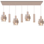 Hanglamp zand Marrone 3xGU10 & 4xE27