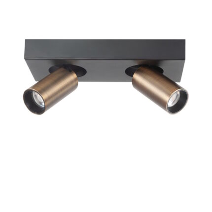 Spot zwart brons Eliano 2 lichts