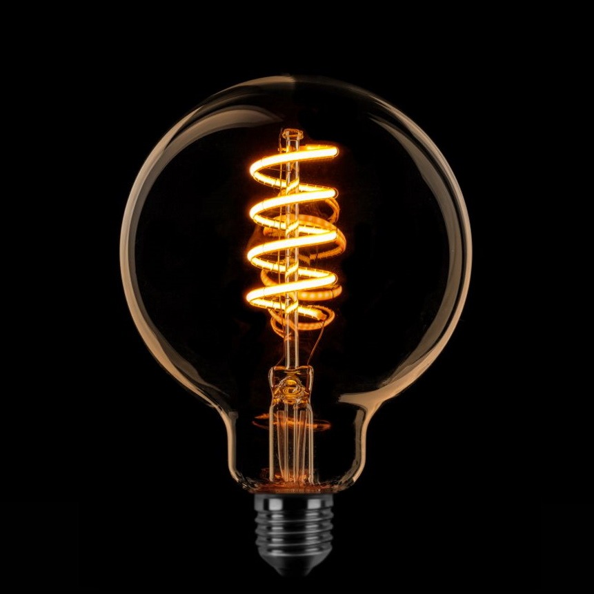 LED Lamp E27 Globe 95mm goud-dimtone scene switch + Memory 6W 2200-2700K